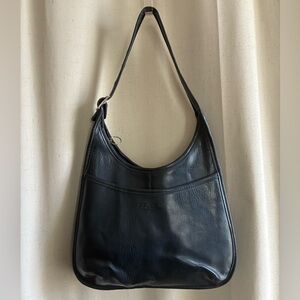 Vintage Coach 0511 Navy Blue Leather Hobo Shoulder Bag USA Made